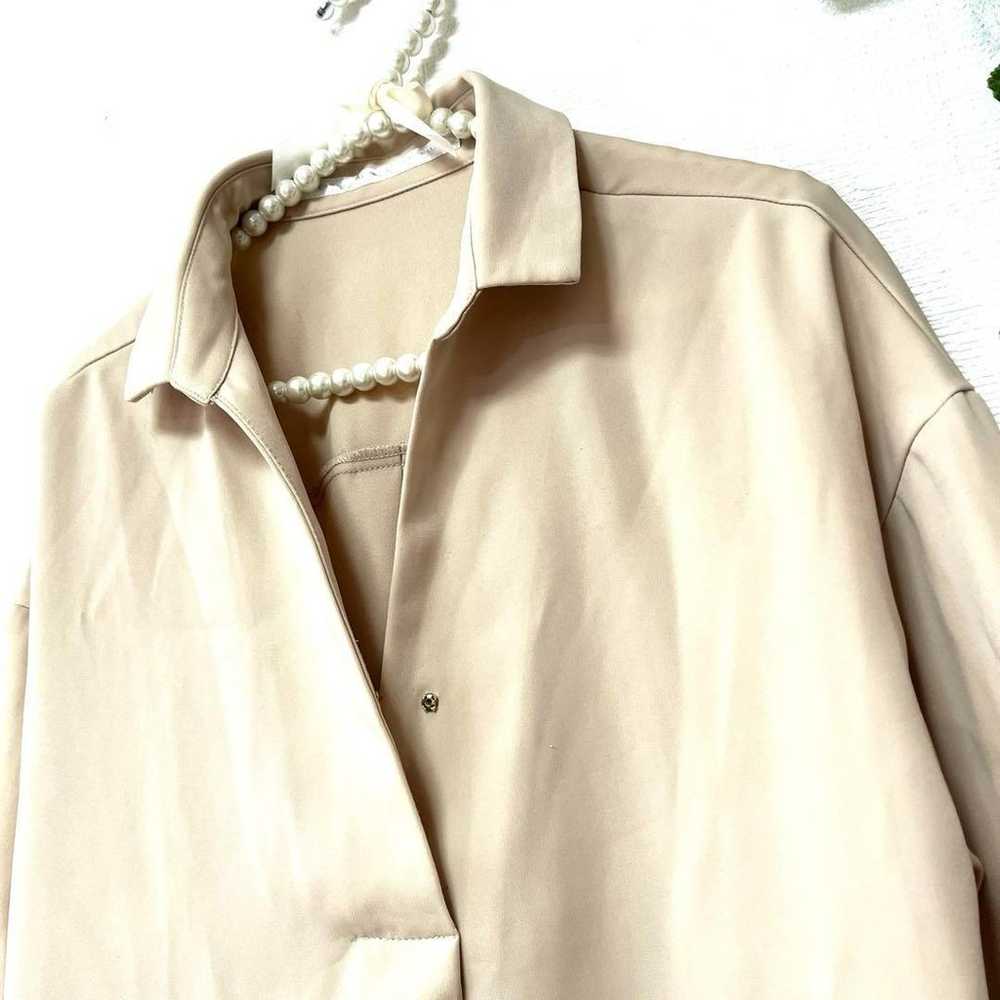 6270-1 FELISSIMO Skipper Blouse Solid Color M - image 4