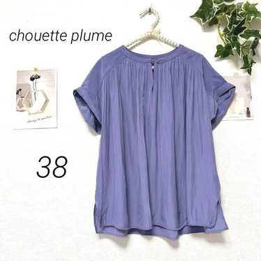 3384-1 chouette plume French sleeve blouse M plain - image 1