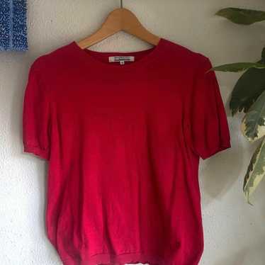 Auth. Burberry 3/4 shirt top Red 2024 size small