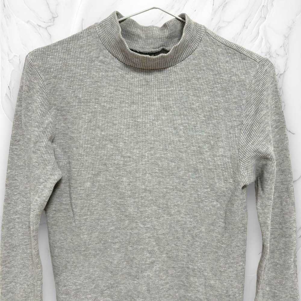 Adam Elpoe Long Sleeve Cut and Sewn Gray High Nec… - image 3