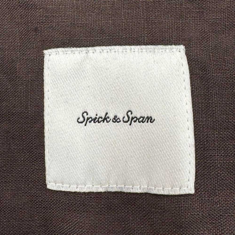 e387 [Spick and Span] 2 Brown Linen 100% Big Shir… - image 11