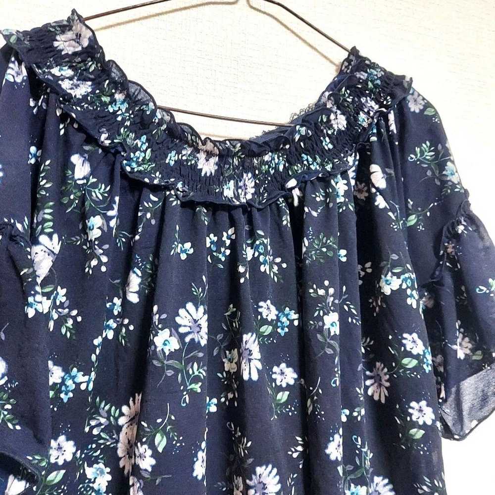 axes femme Short-sleeve Shirt Floral Pattern Over… - image 4