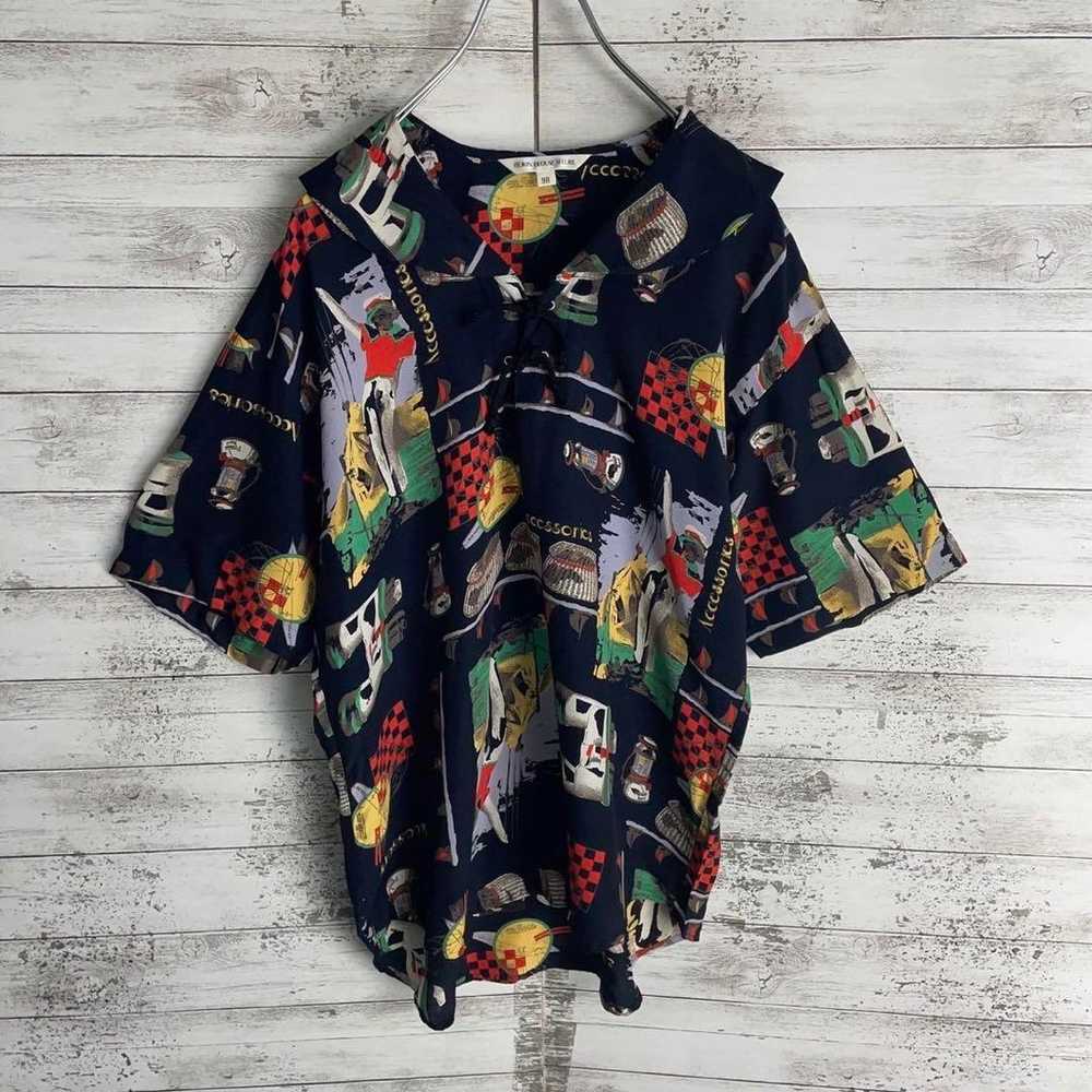 B1095 Vintage Short-Sleeve Shirt Retro Popular Cl… - image 2