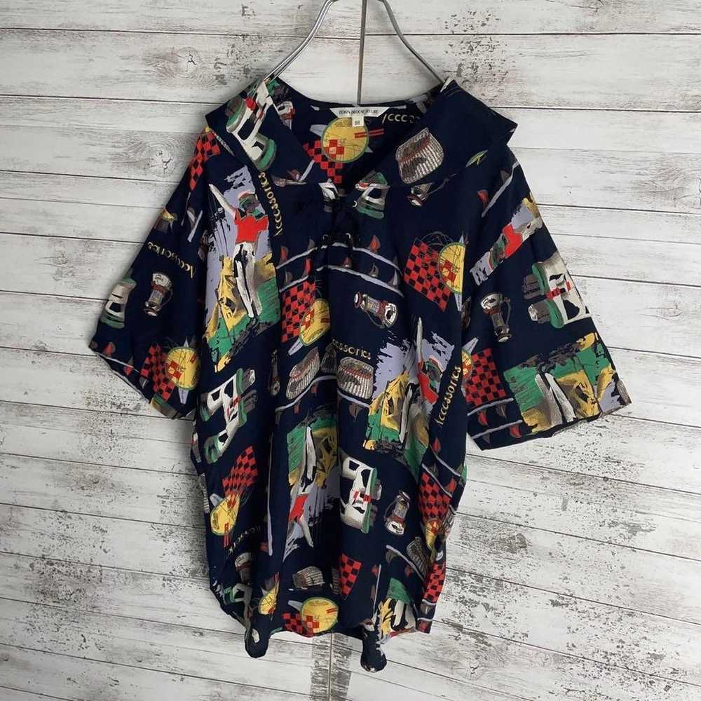 B1095 Vintage Short-Sleeve Shirt Retro Popular Cl… - image 4