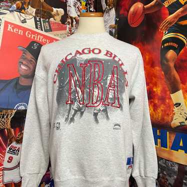 Vintage 90s Chicago authentic Bulls Nutmeg Mills Sewn NBA Basketball Sweatshirt Size XL