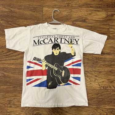 Vintage 1990 Paul McCartney World Tour Promo T Shirt / Concert Graphic / Gibson good Guitars / 80s / 90s / Made In USA