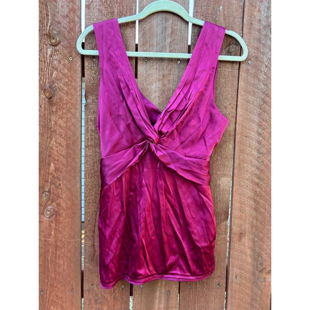 Vintage Y2K silk babydoll top womens Large pink b… - image 1