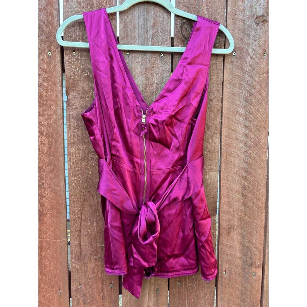 Vintage Y2K silk babydoll top womens Large pink b… - image 2