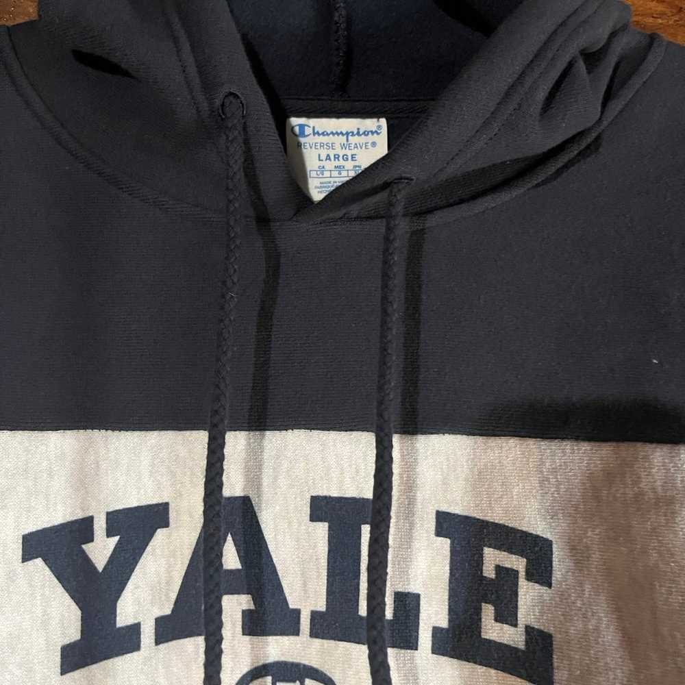 Yale Champion Reverse Weave Hoodie Blue Women Lar… - image 2