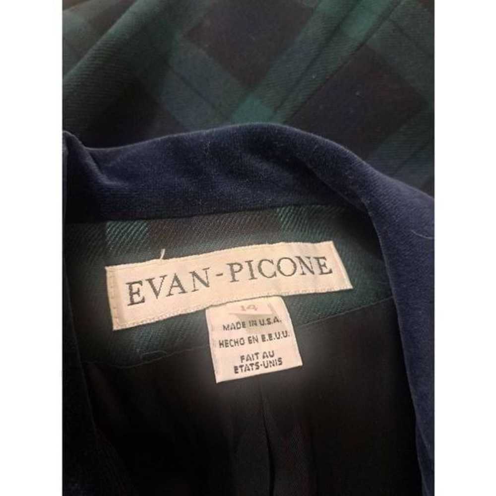 Vintage Evan picone women size14 green Scottish p… - image 6