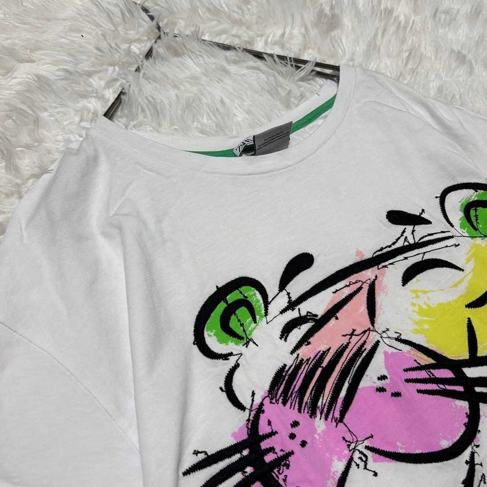 ♥ZARA♥ Zara (L) Pink Panther Embroidered Print T-… - image 2