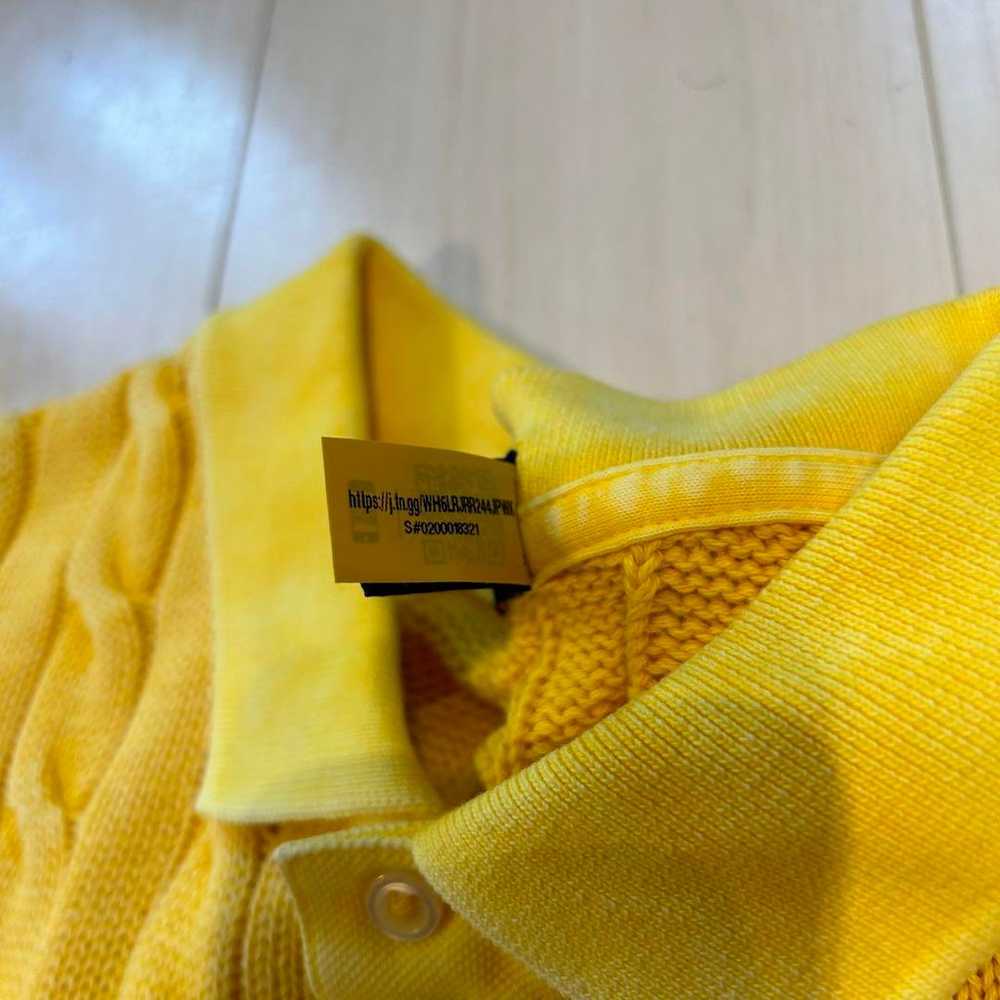 Polo Ralph Lauren Cable Knit Polo Shirt L Yellow … - image 8