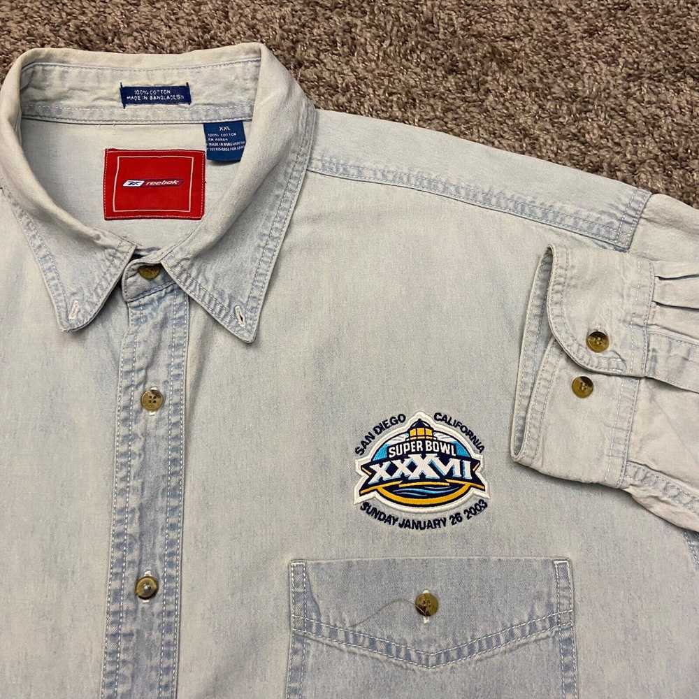 NFL × Reebok × Vintage Vintage Denim Shirt Super … - image 2