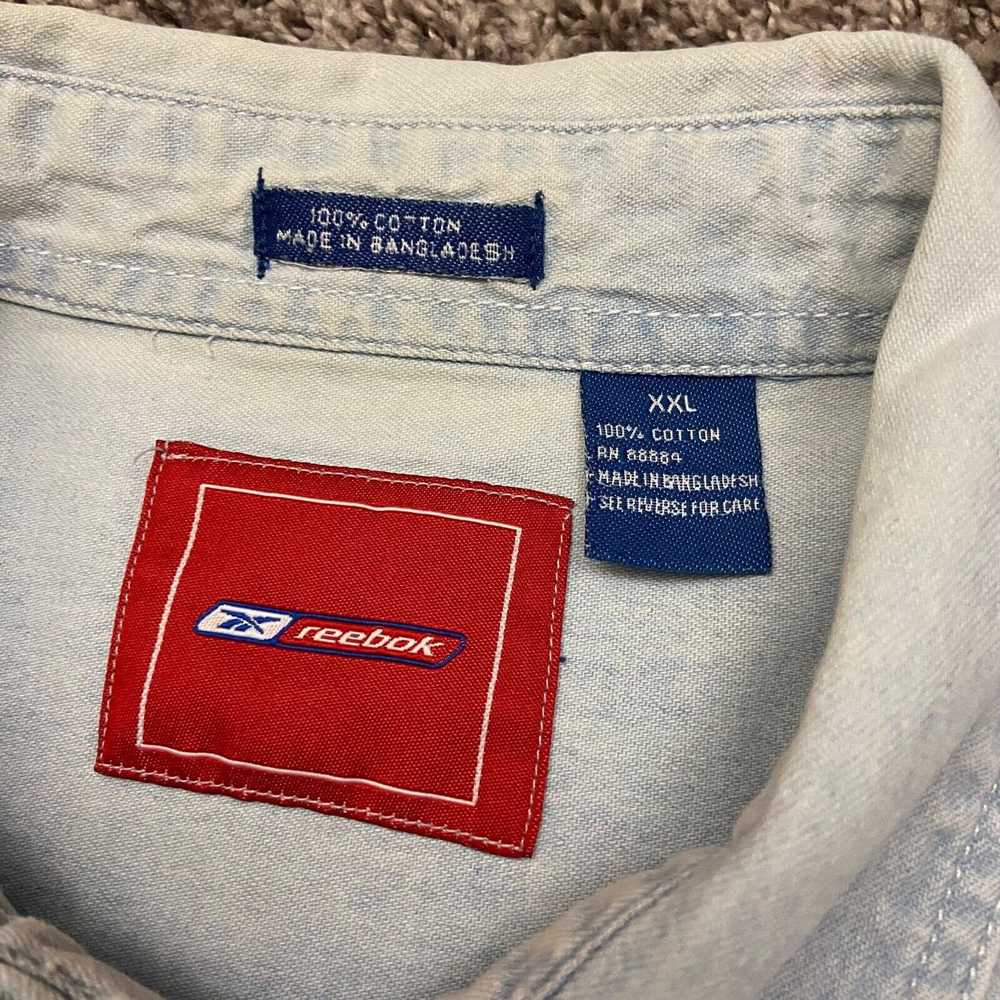 NFL × Reebok × Vintage Vintage Denim Shirt Super … - image 5