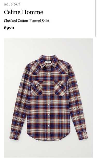 Celine $970 FW21 Celine Teen Night Poem Flannel sh