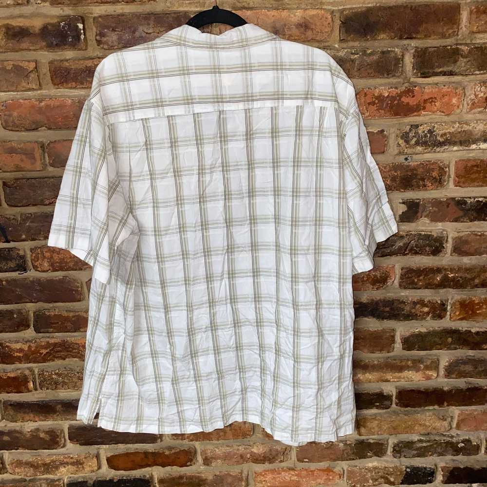 Cabelas Cabela's White brown Plaid Short Sleeve B… - image 6