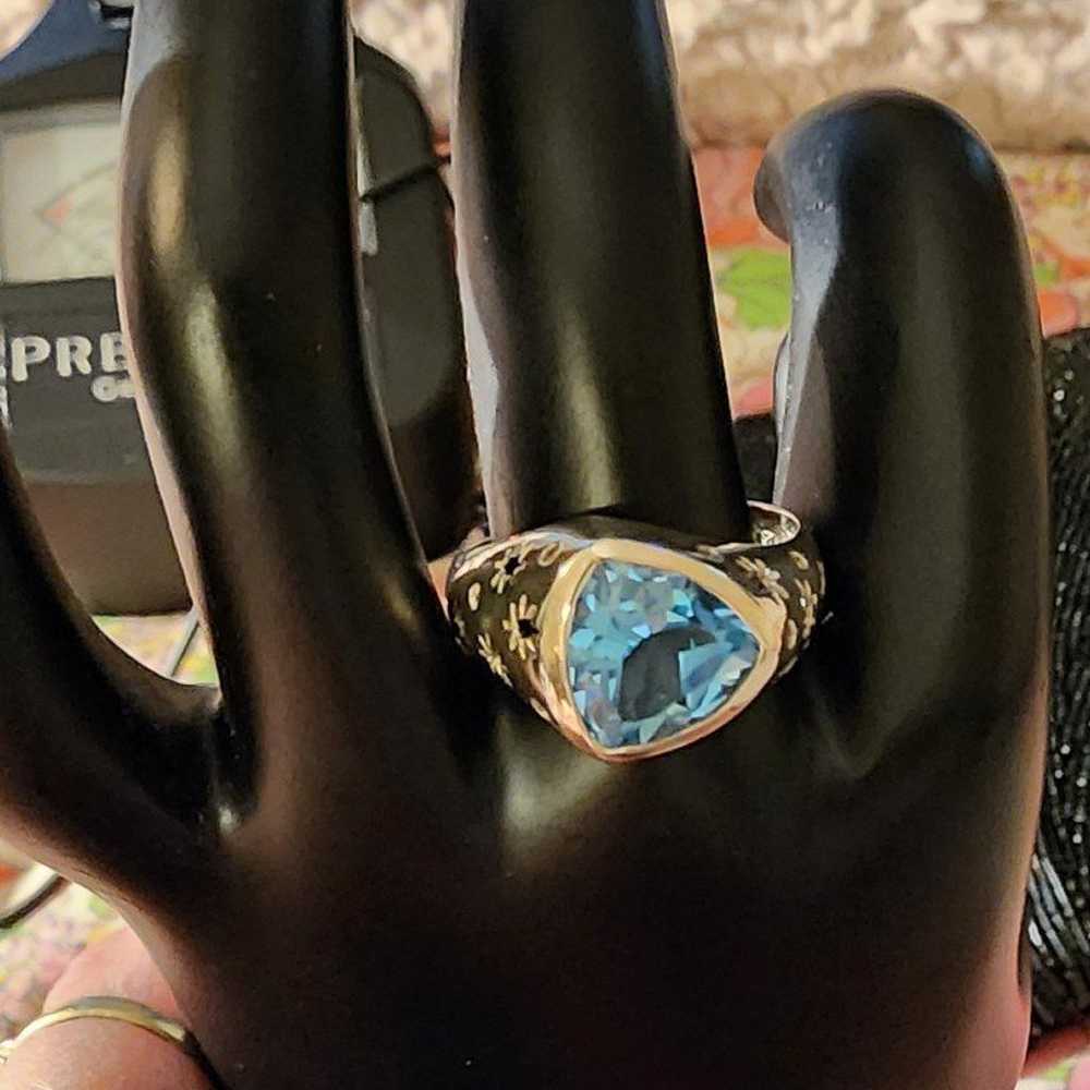 Unique London Blue Topaz Ring - image 2