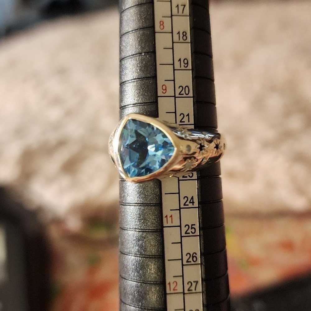 Unique London Blue Topaz Ring - image 5