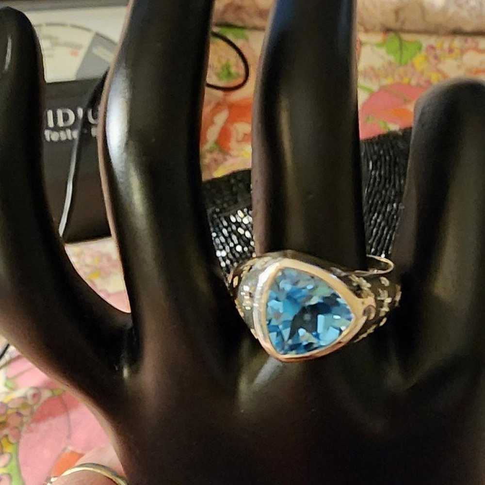 Unique London Blue Topaz Ring - image 7