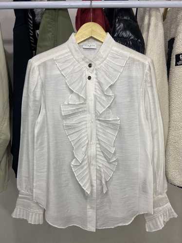 Luxury × Sandro Sandro Paris Ruffle Neck Blouse - image 1