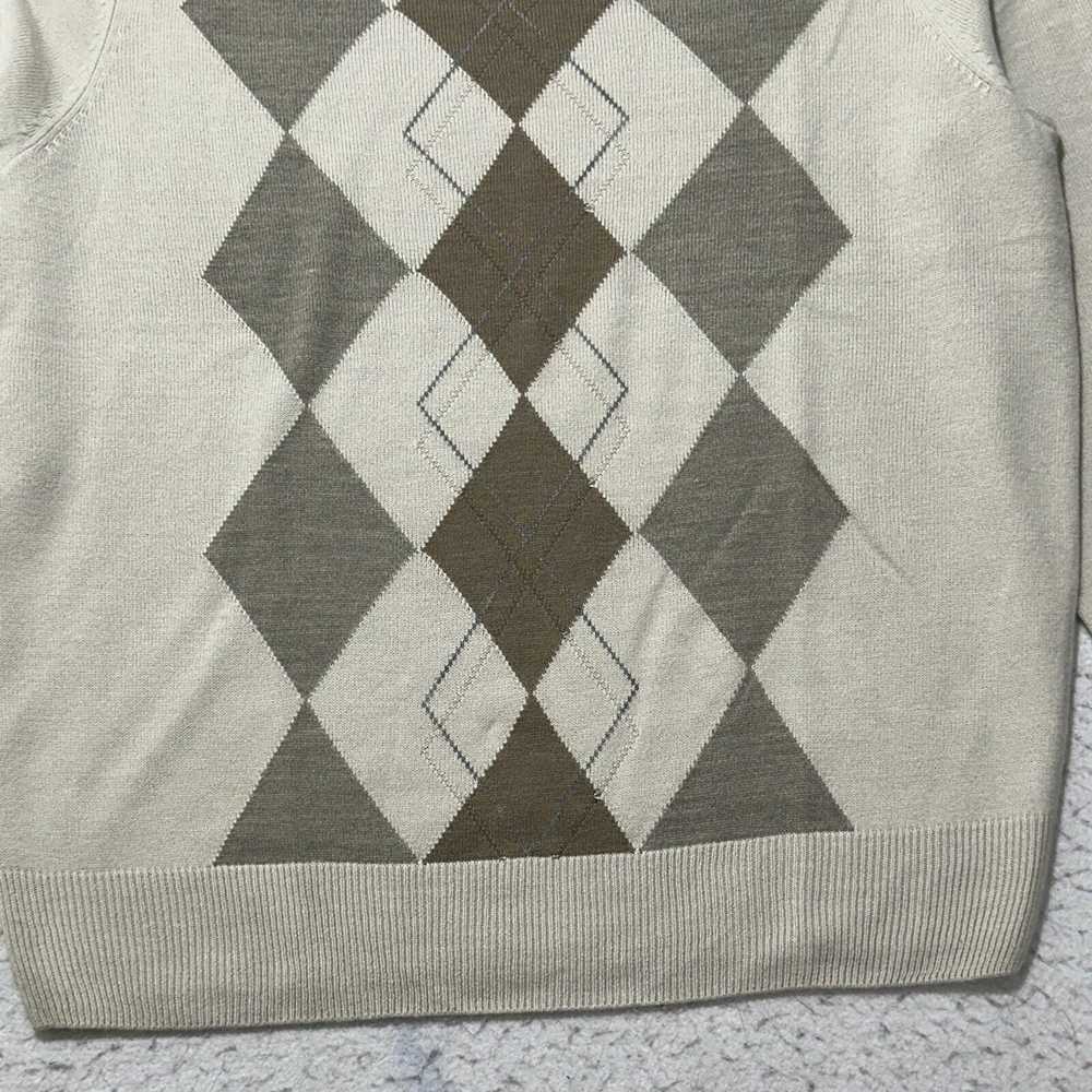 Dockers Dockers Medium Beige Argyle Crewneck Pull… - image 4