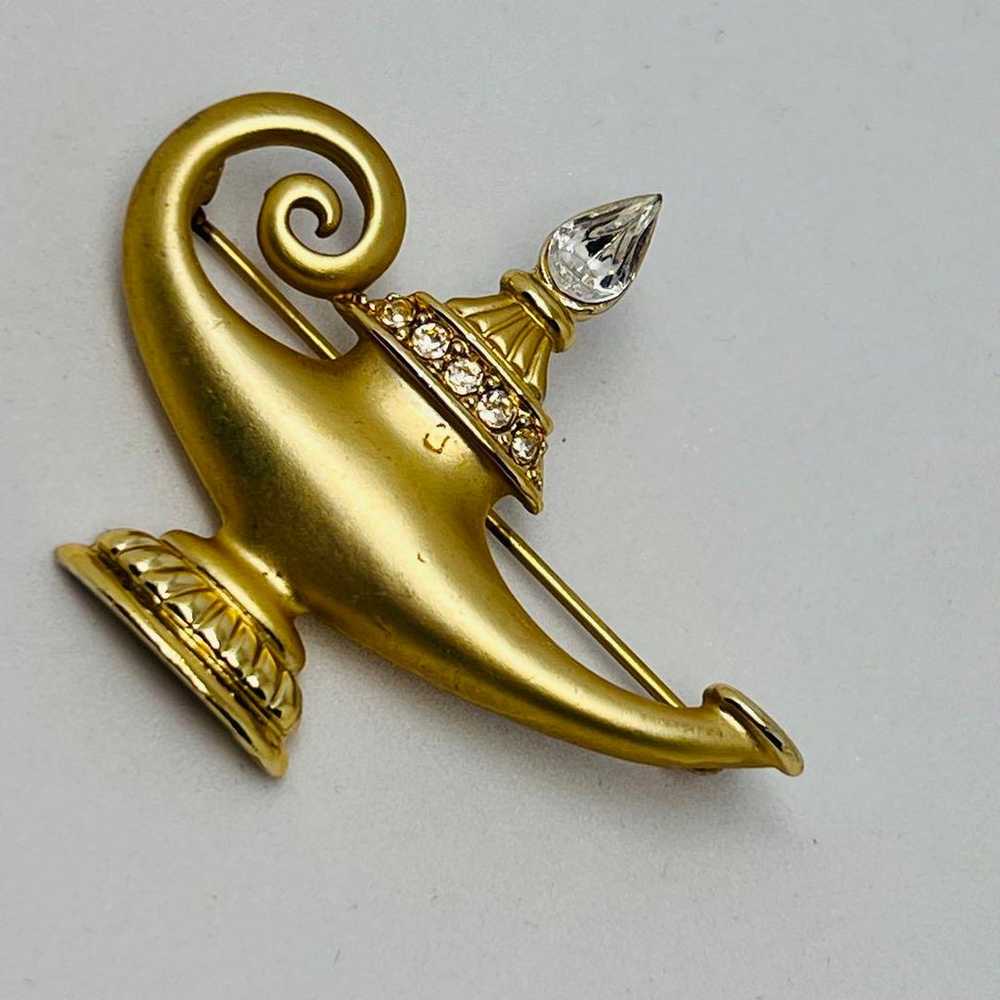 Aladdin Genie Lamp AJC Vintage Brooch - image 3