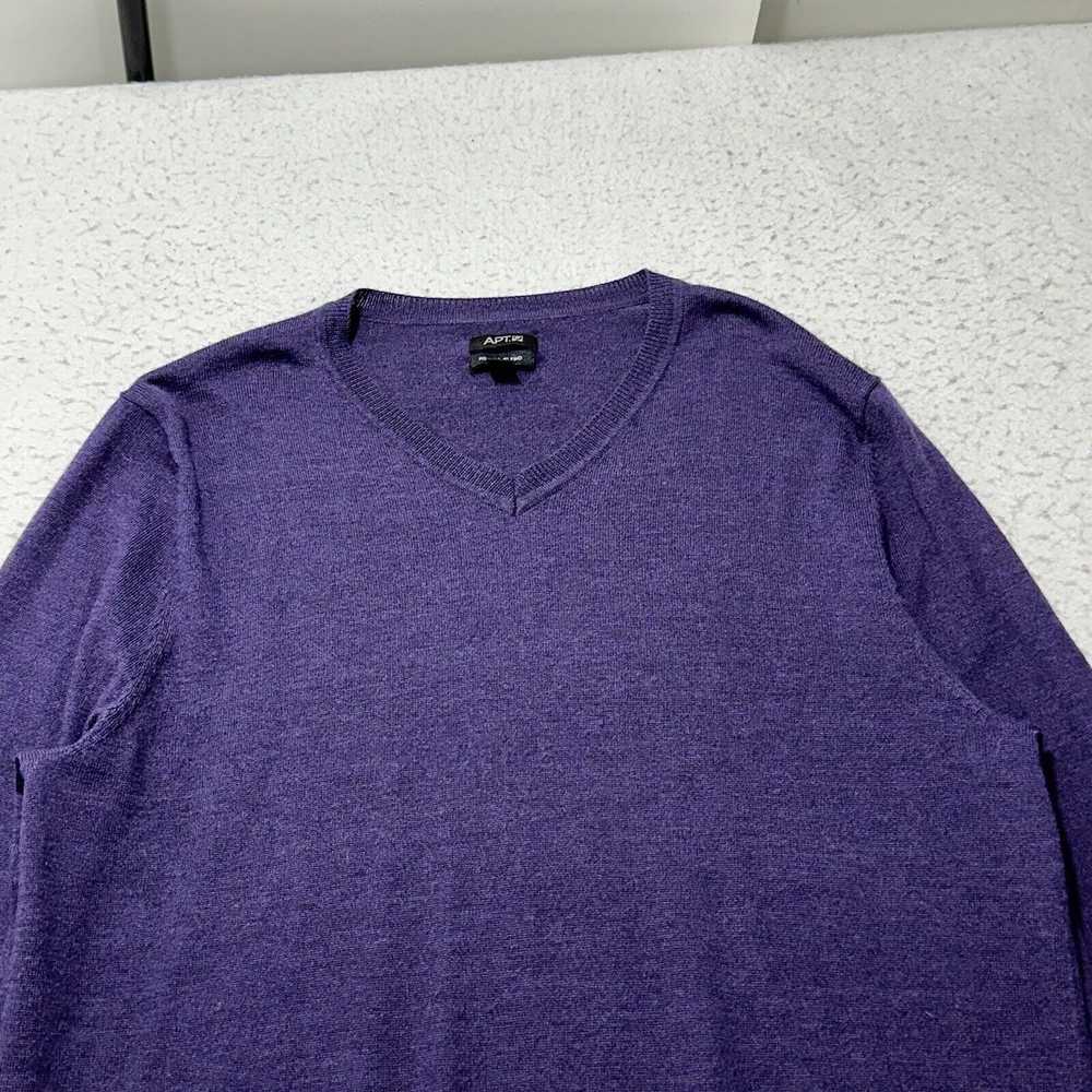 Apt. 9 Apt. 9 Medium Purple V-Neck Wool Blend Pul… - image 2