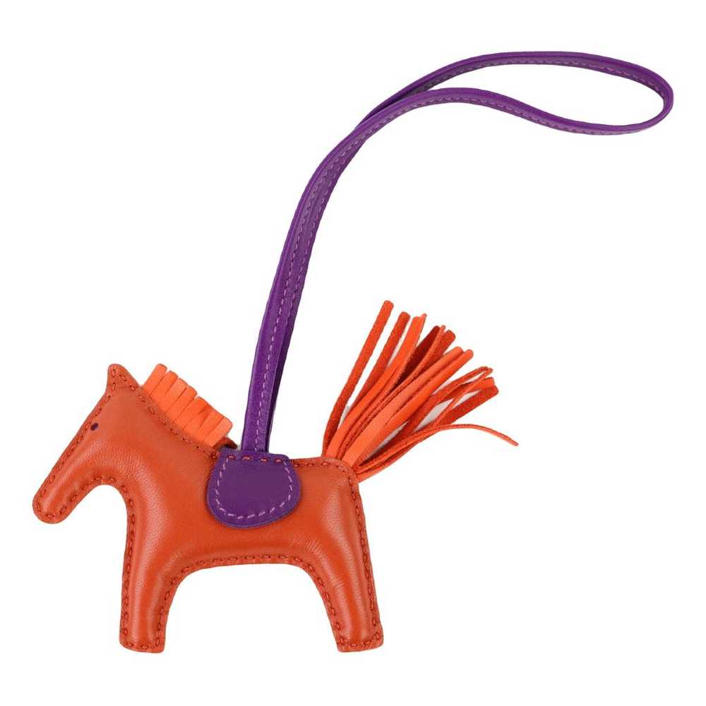 Hermès Rodeo leather bag charm - image 1