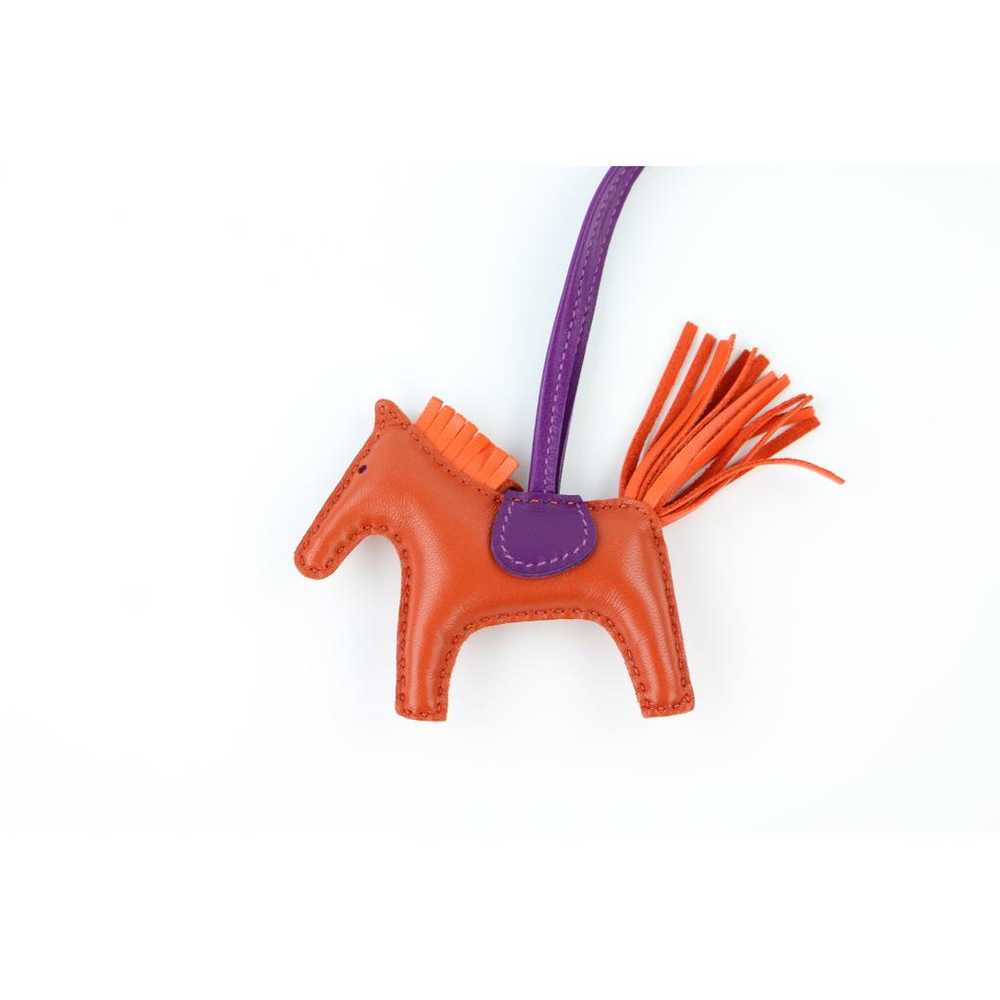 Hermès Rodeo leather bag charm - image 2