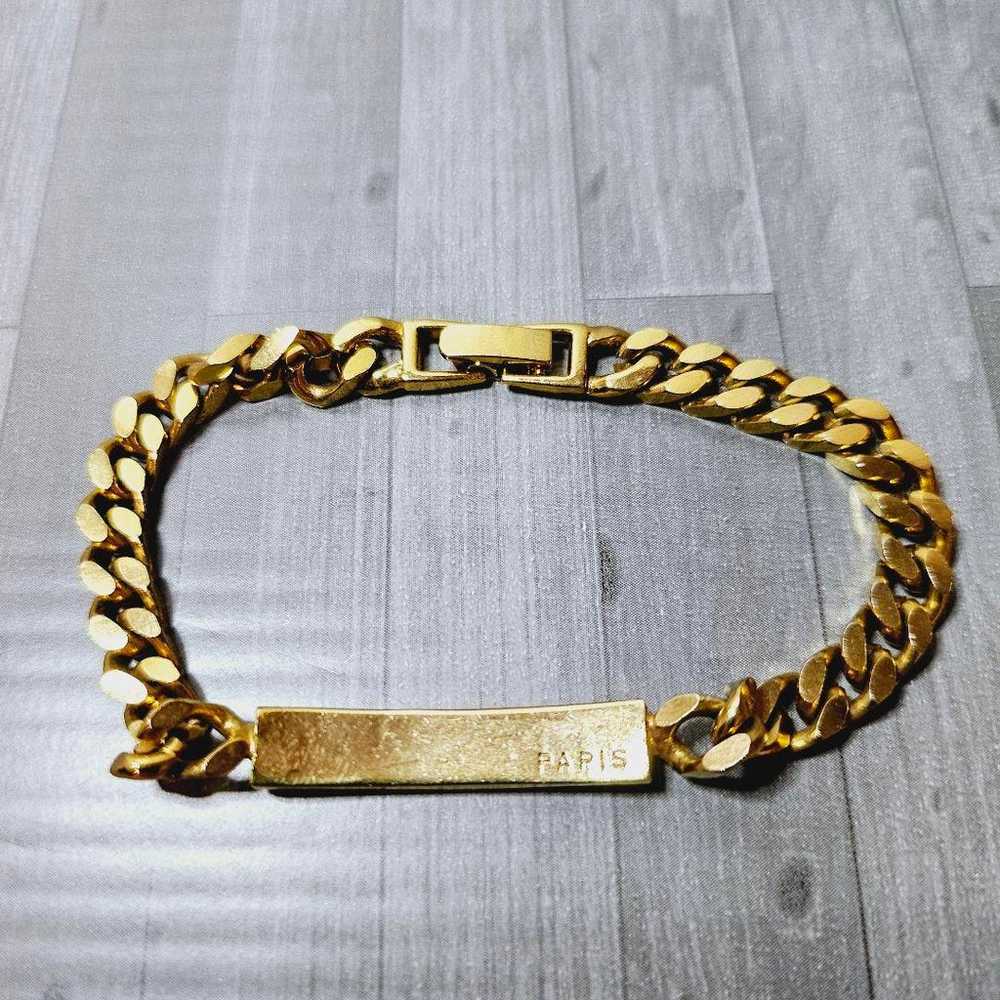 【Excellent Condition】Dior Gold Kippah Bracelet Lo… - image 4