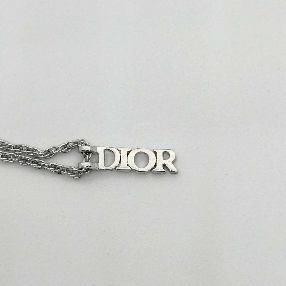 Vintage ✨ Christian Dior Necklace DIOR Logo Silver - image 5