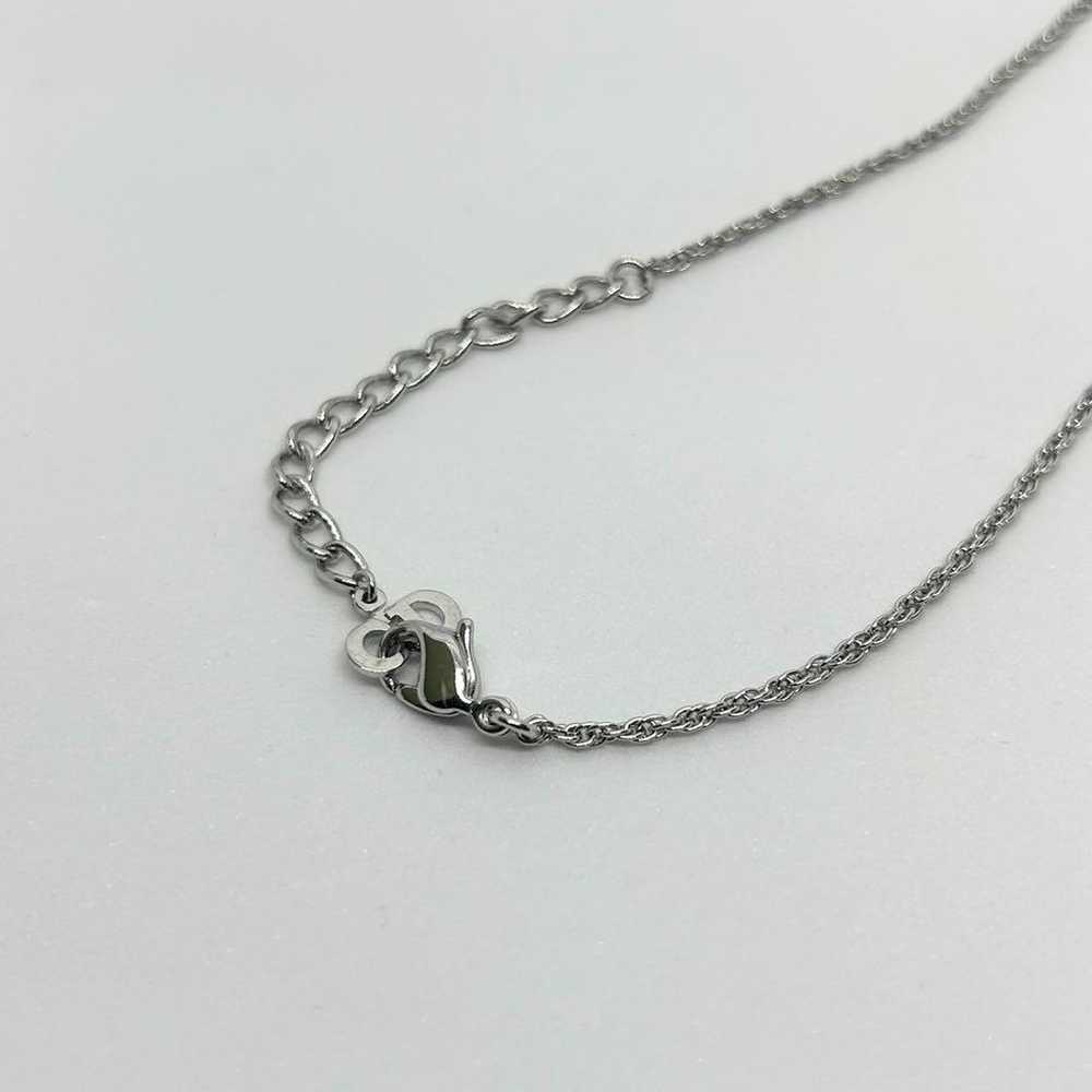 Vintage ✨ Christian Dior Necklace DIOR Logo Silver - image 7