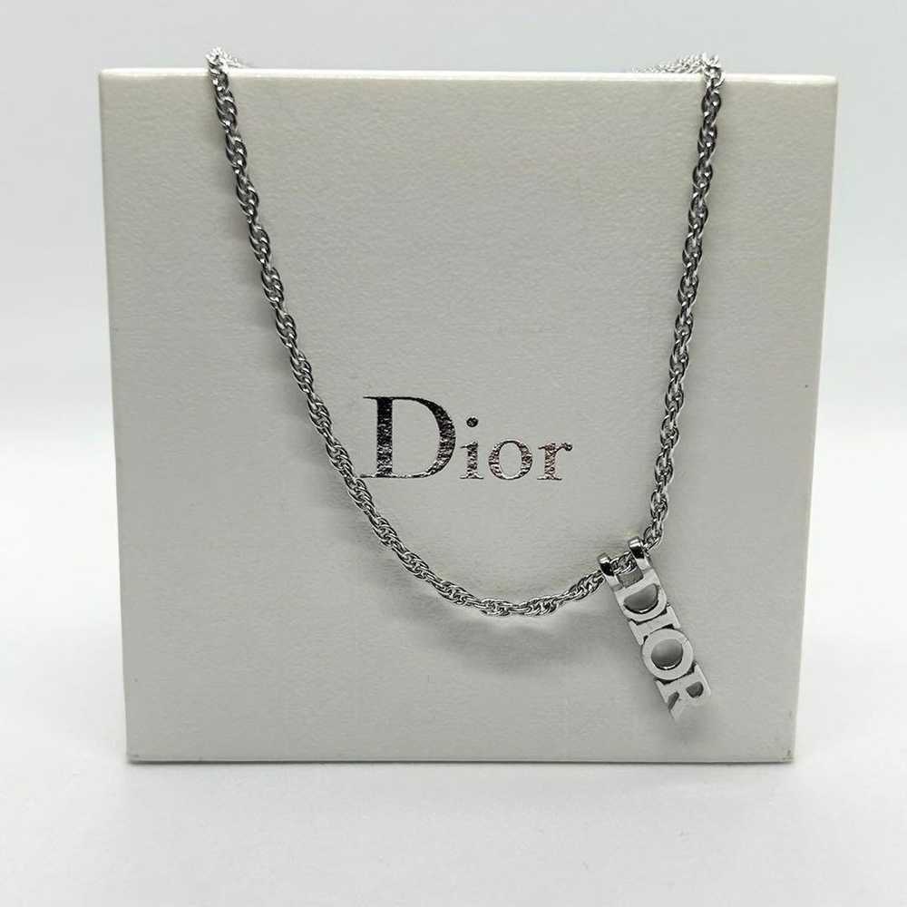 Vintage ✨ Christian Dior Necklace DIOR Logo Silver - image 8