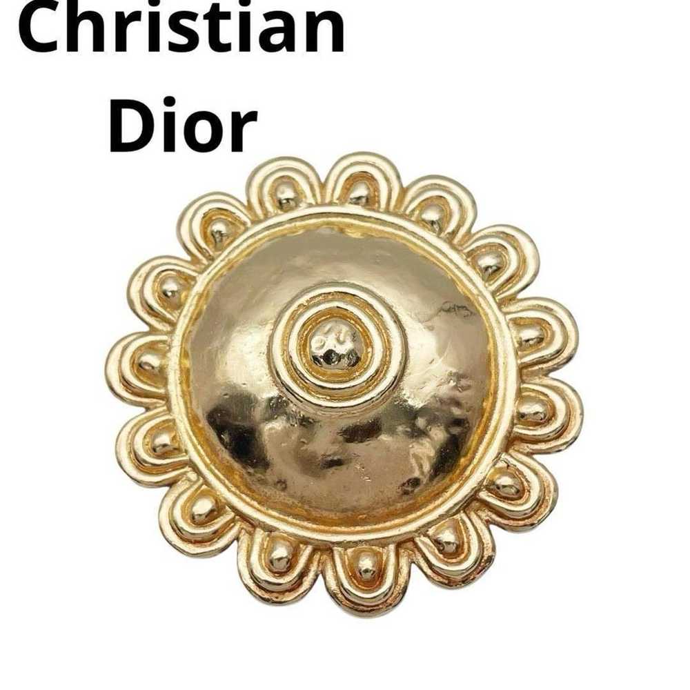 【Vintage】Christian Dior Brooch Flower Gold 6Q15 - image 3