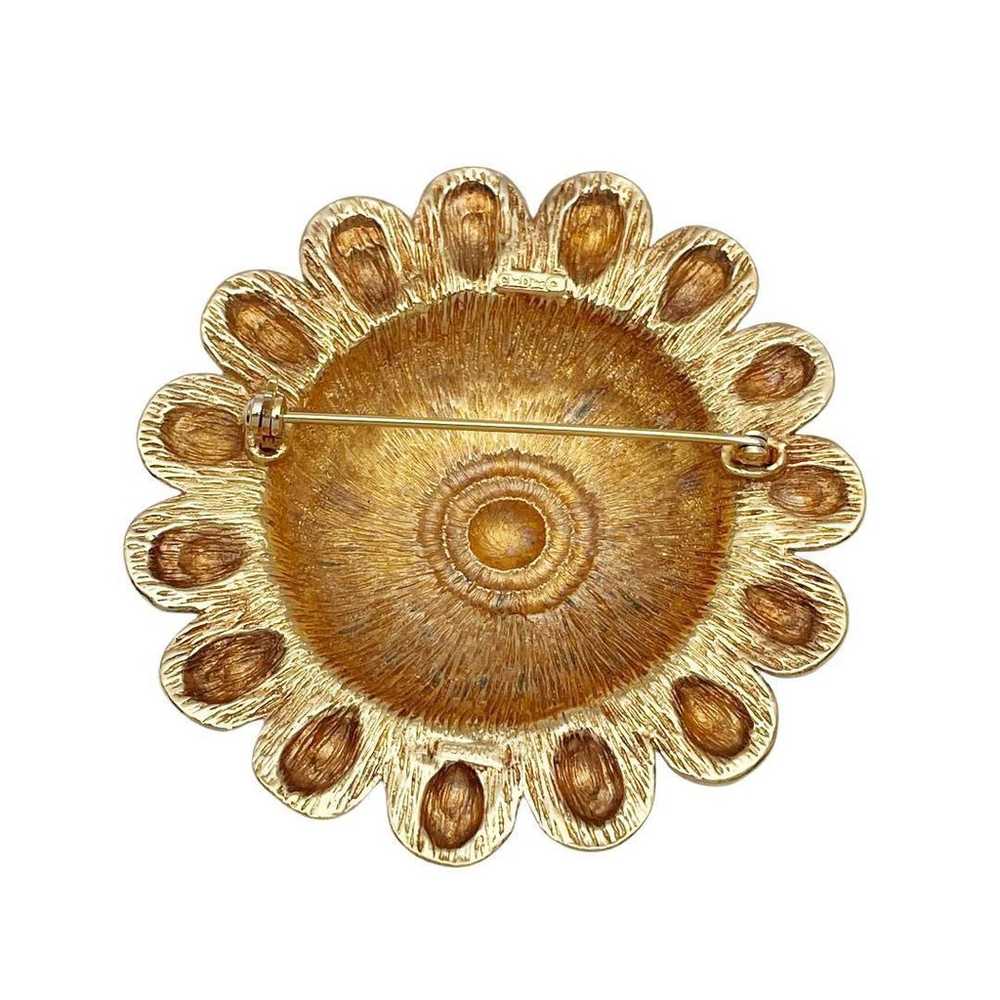 【Vintage】Christian Dior Brooch Flower Gold 6Q15 - image 8