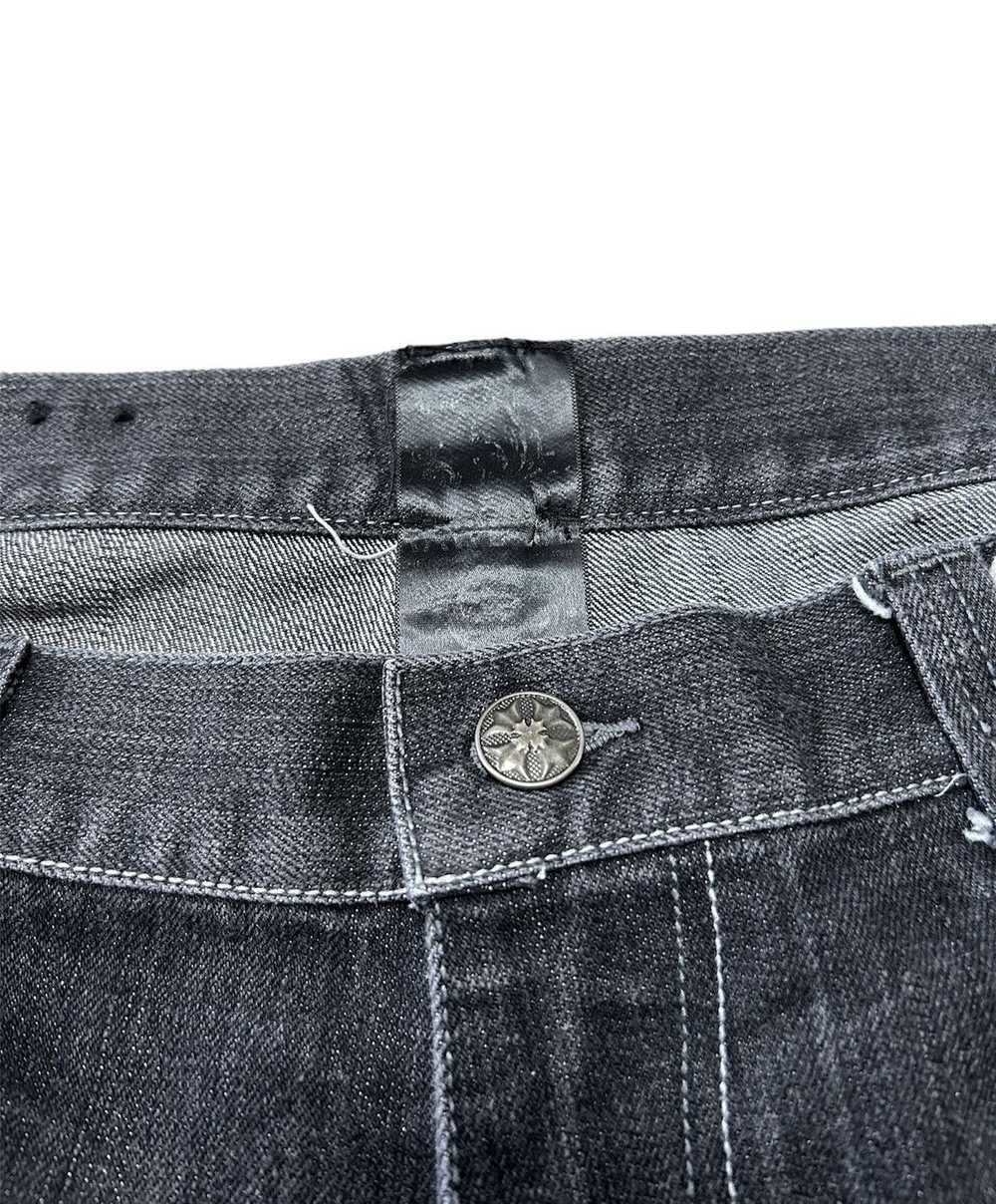 Vintage Y2K Raw Blue Denim Baggy Short - image 3