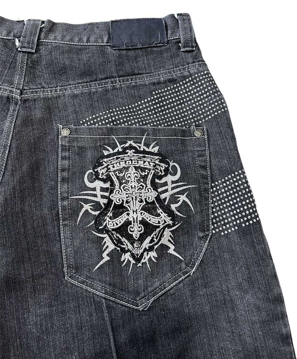 Vintage Y2K Raw Blue Denim Baggy Short - image 4