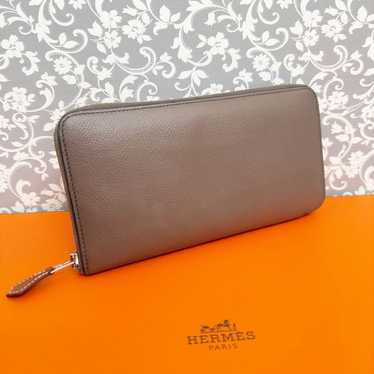 HERMES Azap Silk'in Long Etoupe Wallet