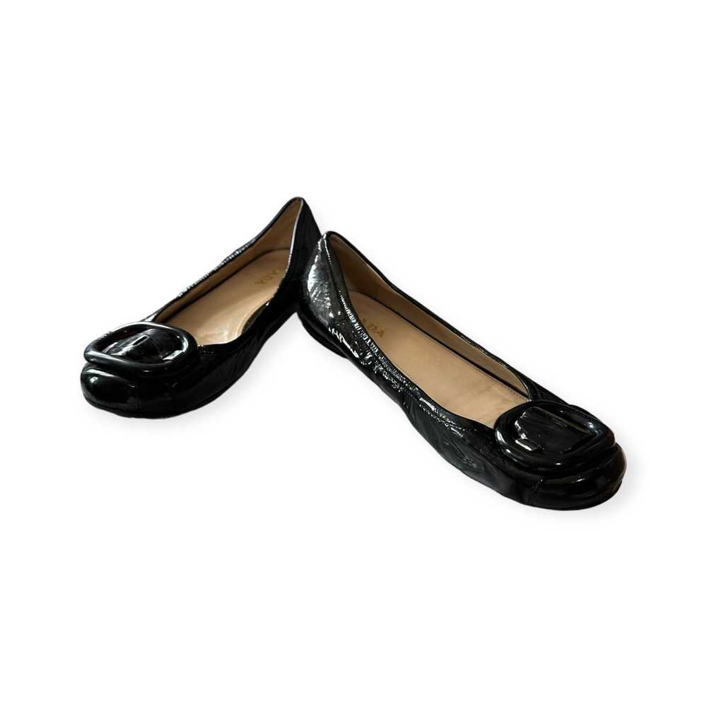 Prada Prada Black Patent Leather Round Toe Flats, - image 3