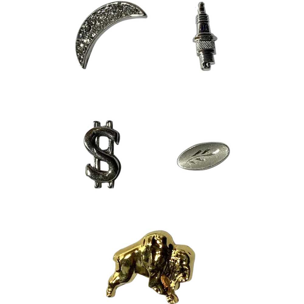 Silver Tone & Gold Tone  Buffalo, Spark Plug, Cre… - image 1