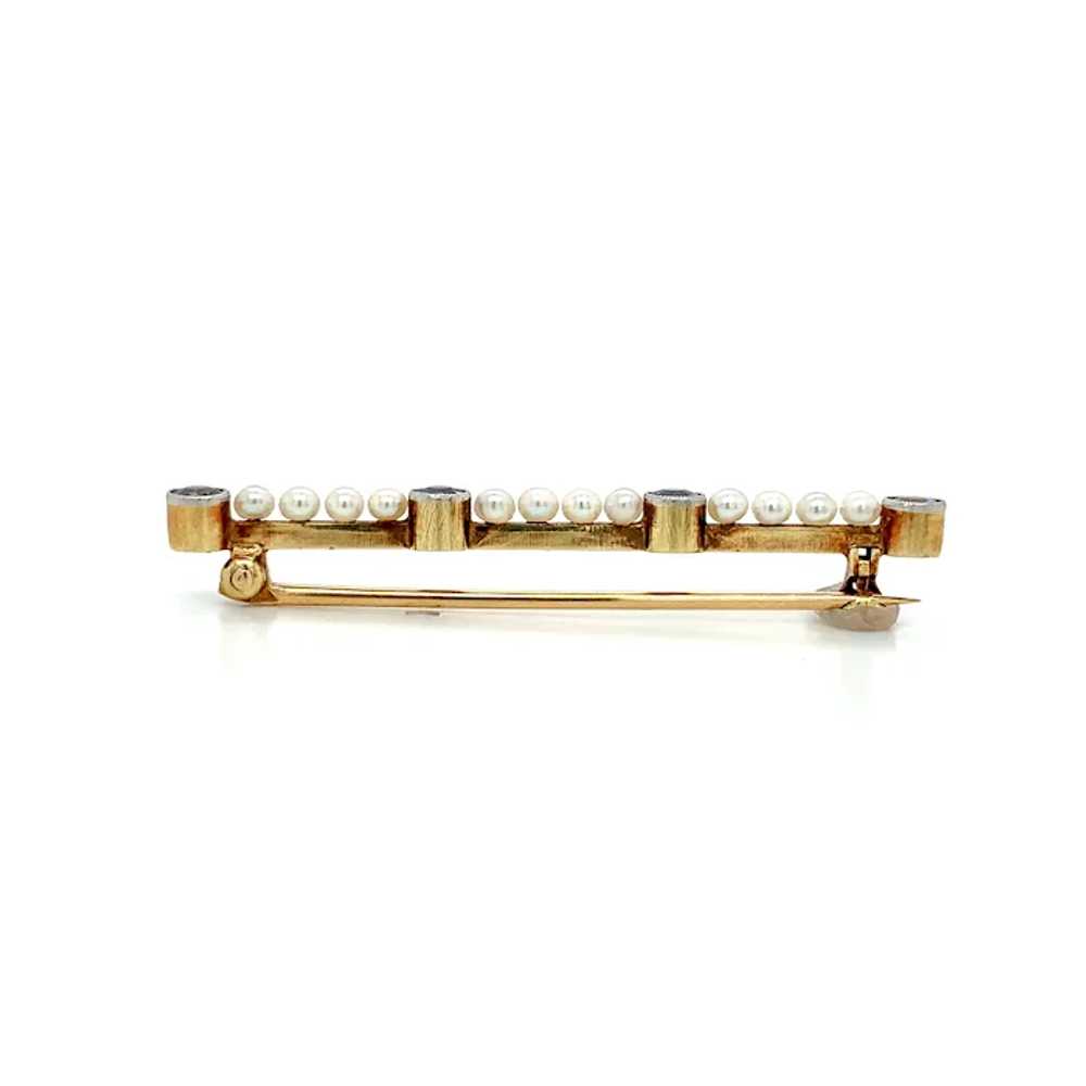 14K yellow gold with Platinum Top Montana Sapphir… - image 2