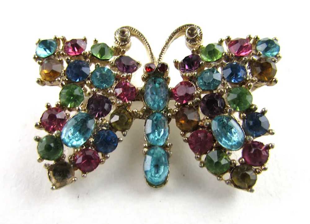 Butterfly with Crystal Colors of the Rainbow Pin - image 6