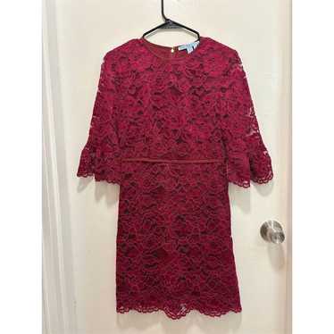 Draper James Red Lace Bell Sleeve Sheath Dress Si… - image 1