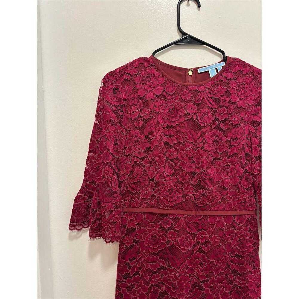 Draper James Red Lace Bell Sleeve Sheath Dress Si… - image 4