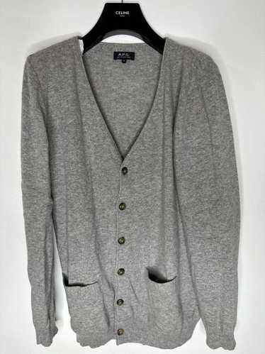 A.P.C. Grey Cashmere Blend Cardigan