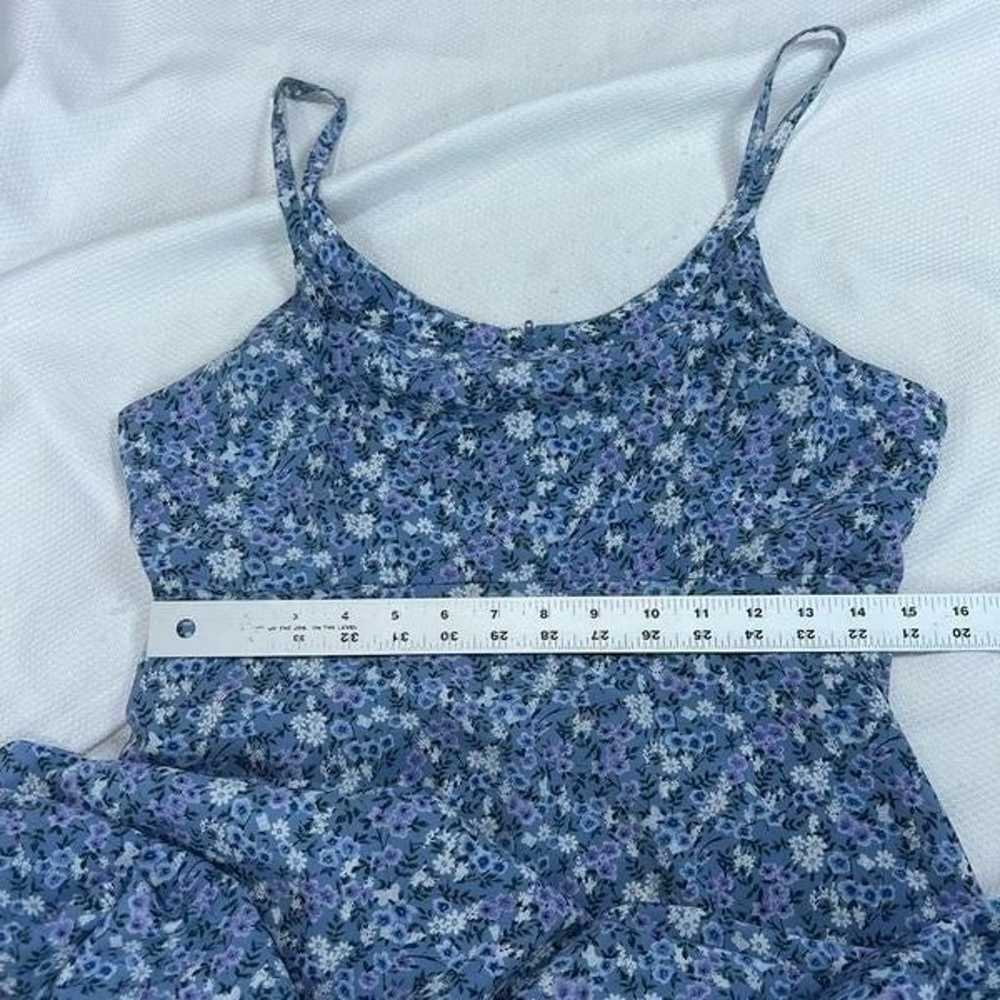 Vintage 90’s Light Blue Floral Spaghetti Strap Mi… - image 6