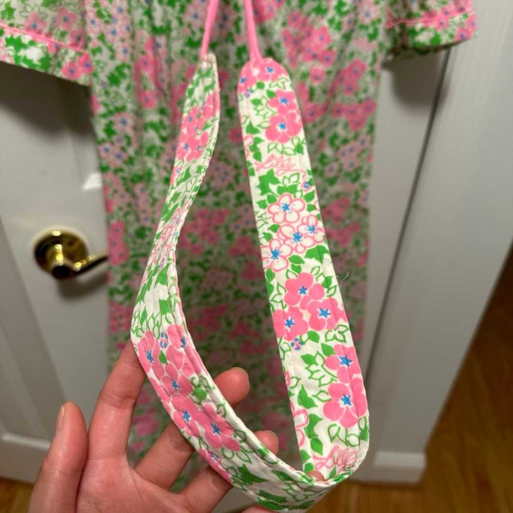 Vintage Lilly Pulitzer Pink and Green Floral Dress - image 5