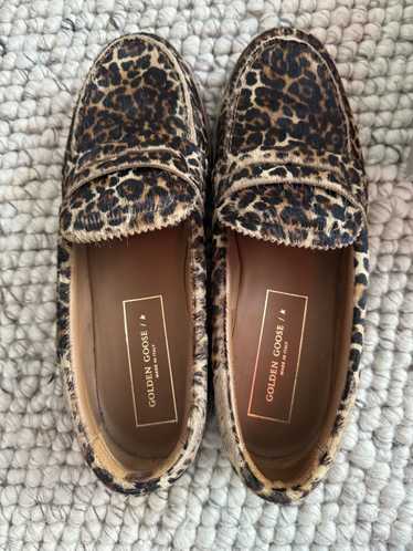 Golden Goose Jerry Leopard Penny Loafers