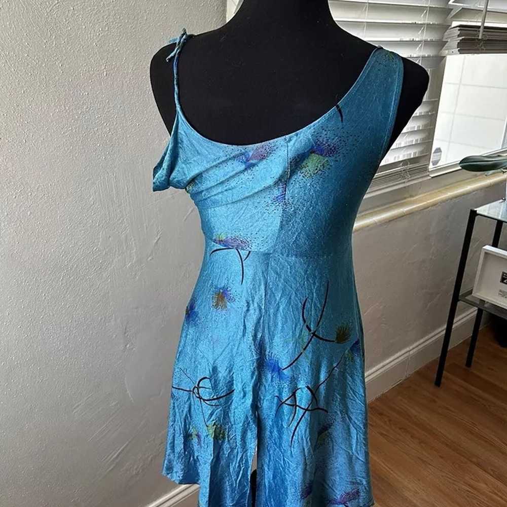 VTG Jody T Of California '70s Blue Floral Fairy M… - image 2