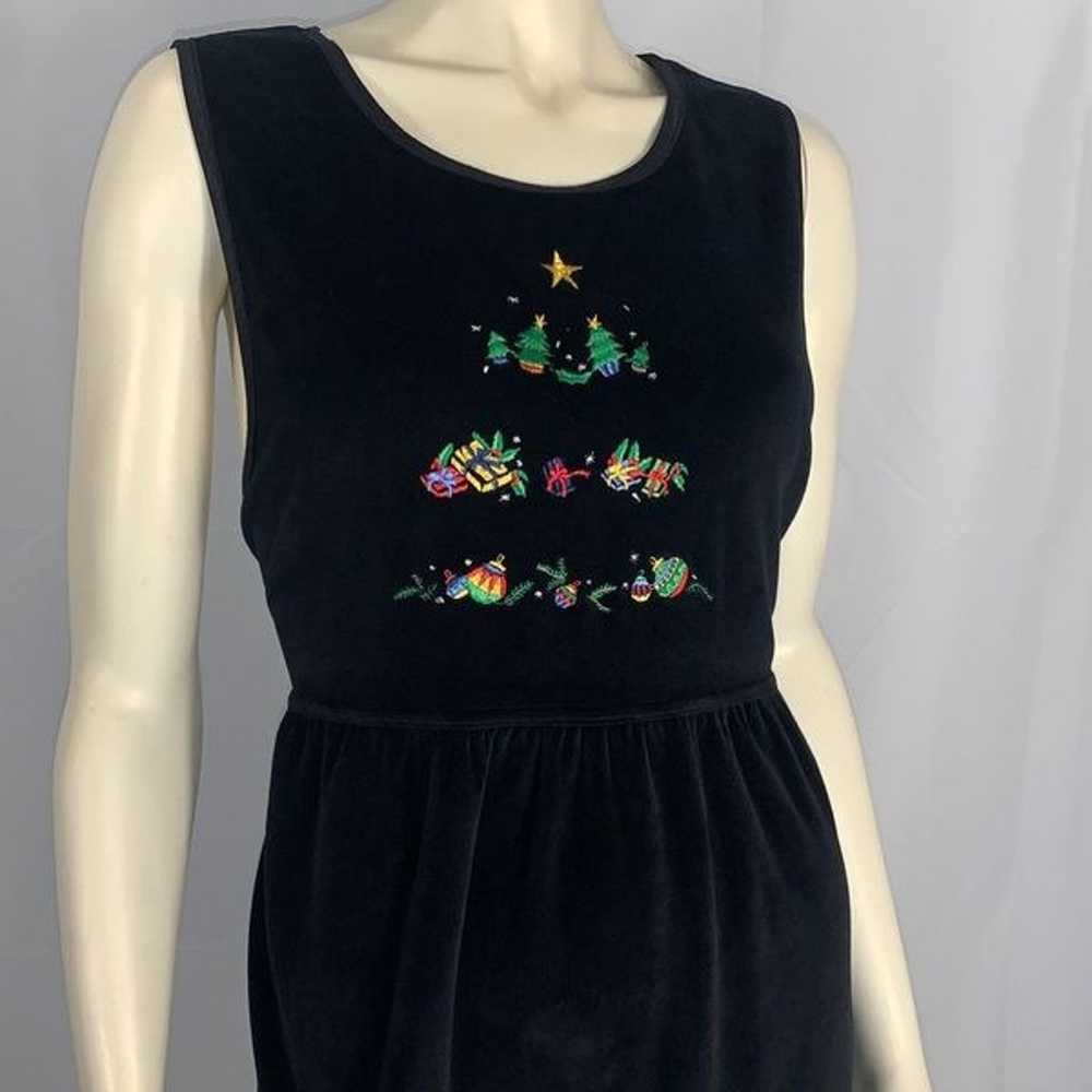 Vintage Black Erika Velvet Embroidered Holiday Ju… - image 2